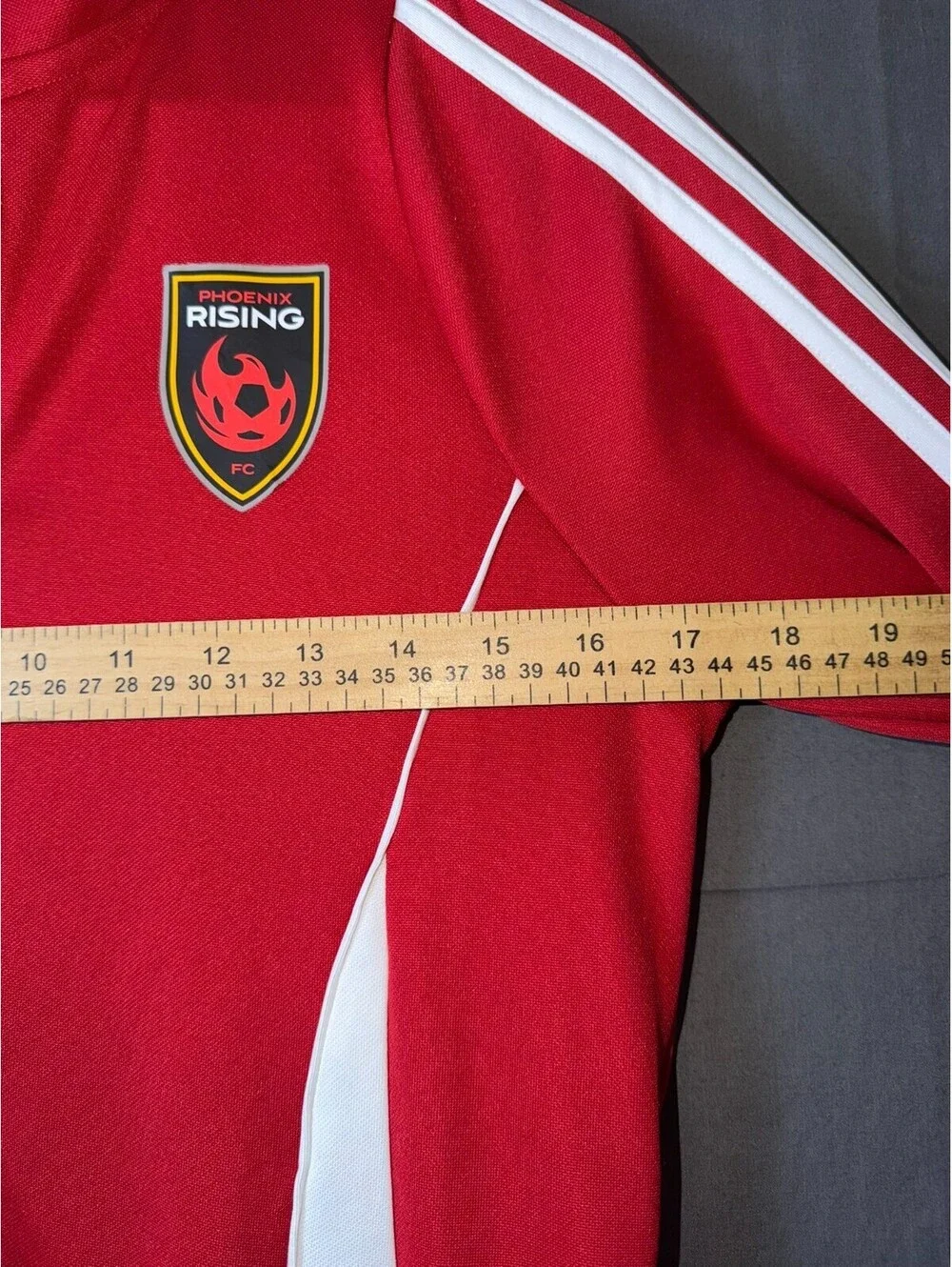Adidas Phoenix Rising FC Track Jacket Medium M Red Aeroready Soccer Full Zip 11